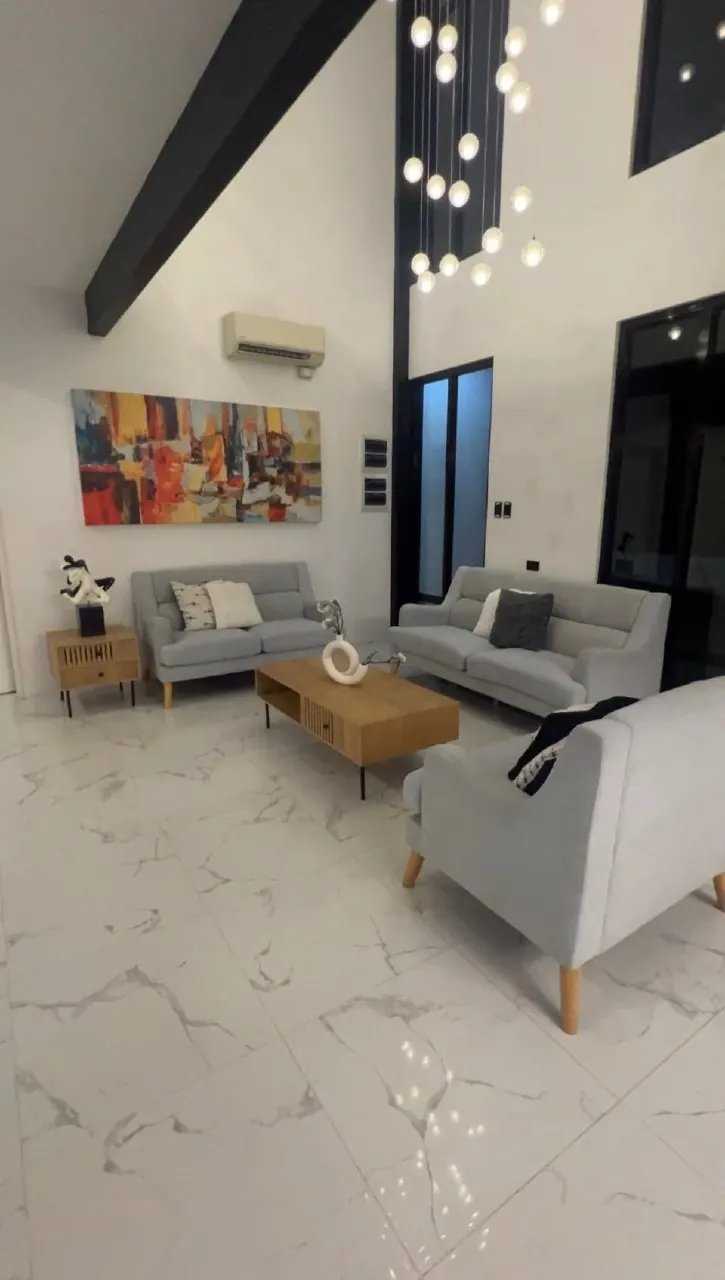 Open-plan villa lounge