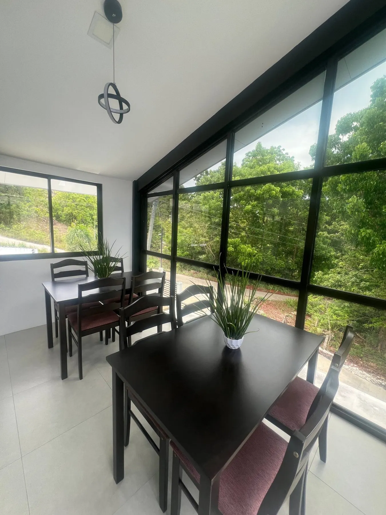 Bright dining area beside the bar lounge