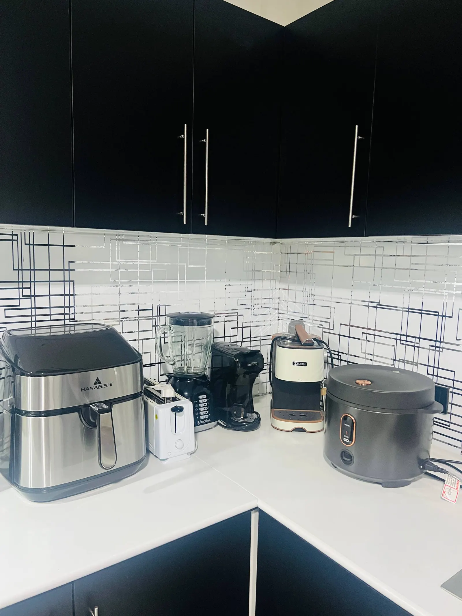 Countertop appliances — air fryer, coffee maker, rice cooker